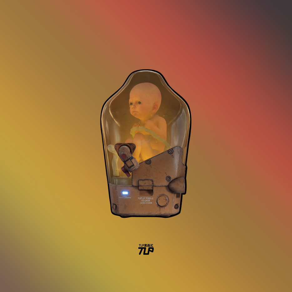 TLP反光车贴 睁眼小岛秀夫Kojima死亡搁浅BB实验体原型游戏贴纸