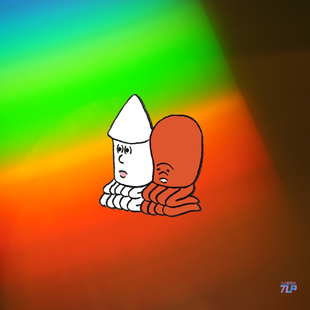 TLP反光车贴 端坐的章鱼鱿鱼八爪手绘风摩托车电动车骑手防水贴纸