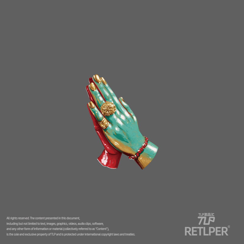 RETLPER镂空车贴 原创 招财富贵玉手 手绘涂鸦汽摩防水装饰贴纸