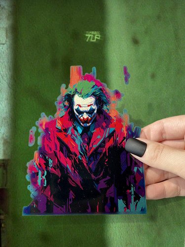 Joker小丑贴纸赛博故障风原创