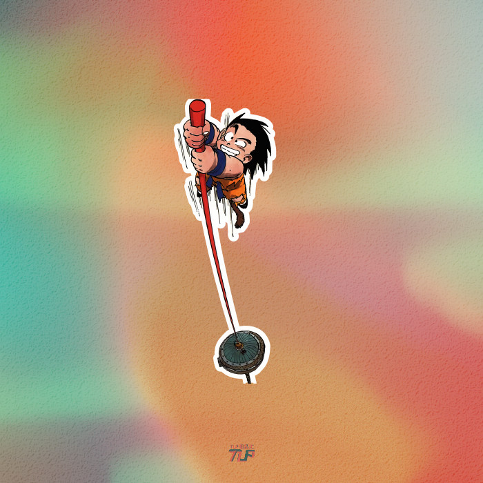 tlp反光车贴 七龙珠孙悟空金箍棒变长神界训练日漫二次元防水贴纸