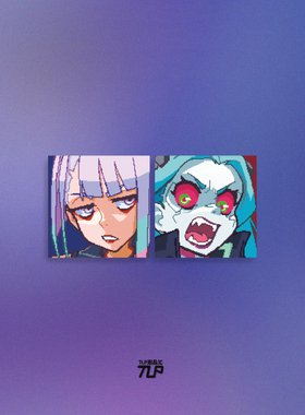 TLP反光贴 像素露西 丽贝卡赛博朋克边缘行者跑手Edgerunners贴纸