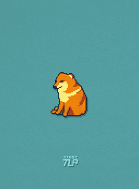 TLP反光车贴 柴犬Doge神烦狗子 meme迷因像素风 可爱宠物防水贴纸