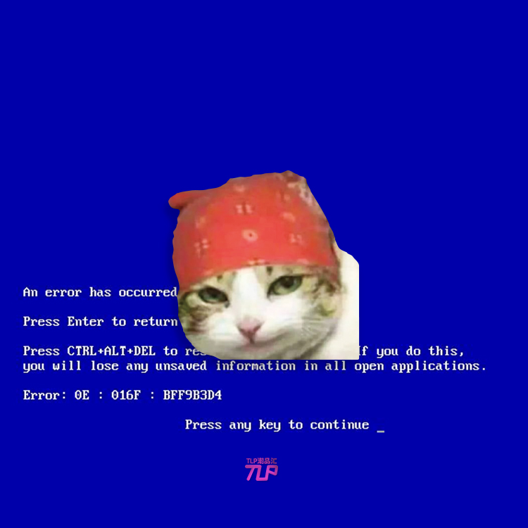 TLP反光贴 自由的猫猫 红头巾香蕉猫 平板平面遮盖防水表情包贴纸