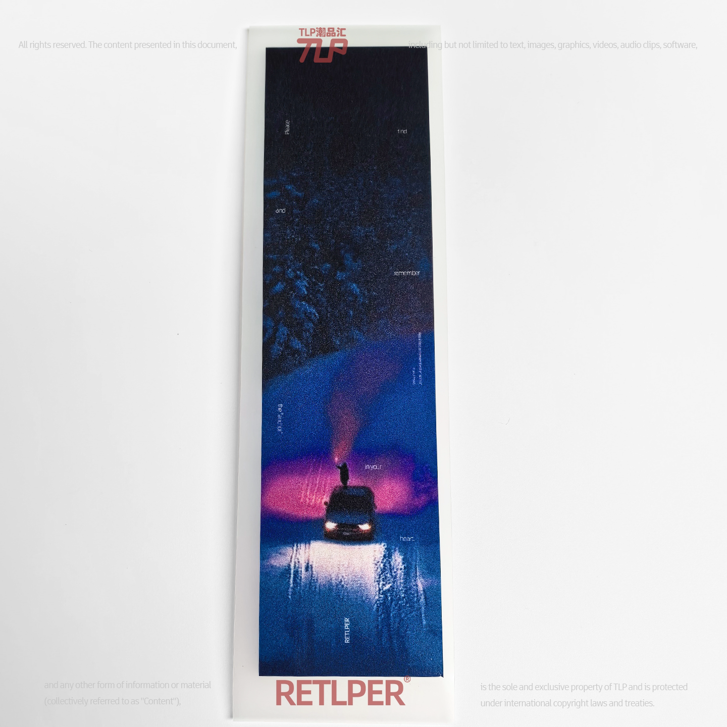 RETLPER反光贴 原创雪地焰火寻找心中锚点自行车长条汽摩防水贴纸