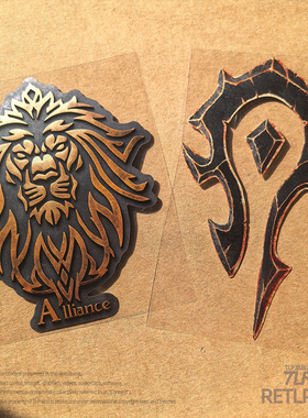 RETLPER镂空车贴 原创 狮王联盟部落标志魔兽 汽摩防水平面贴纸