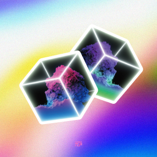 立方体灯光线迷雾涂鸦3D立体感平面装 TLP反光贴纸 饰遮痕贴纸