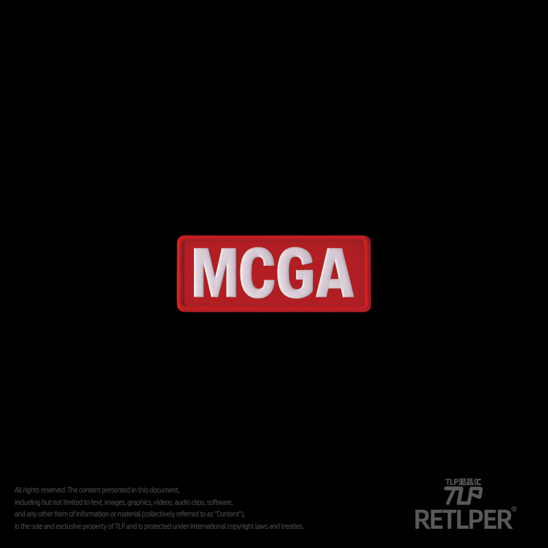 RETLPER反光贴纸 原创 MCGA标志 祖国复兴 汽摩防水平面贴纸