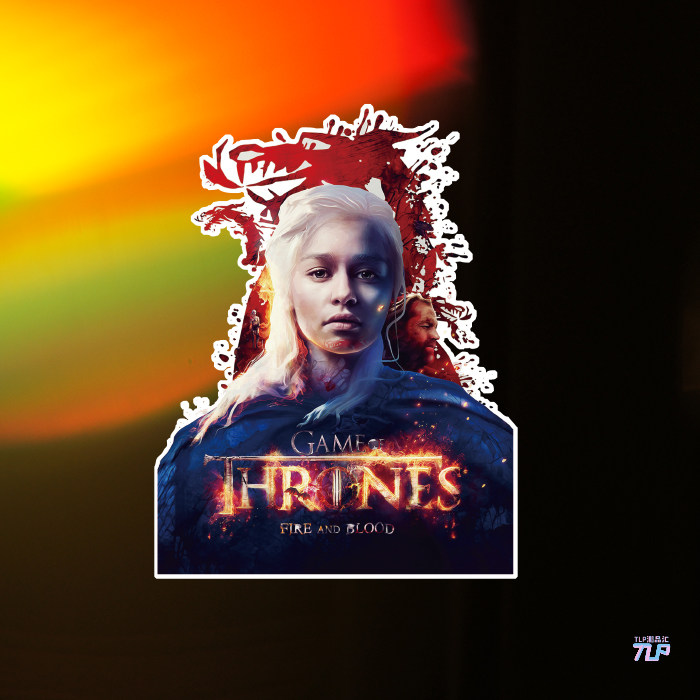 TLP反光车贴 权力的游戏龙母丹妮莉丝 涂鸦行李箱笔记本贴纸纸