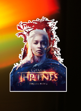 TLP反光车贴 权力的游戏龙母丹妮莉丝 涂鸦行李箱笔记本贴纸纸