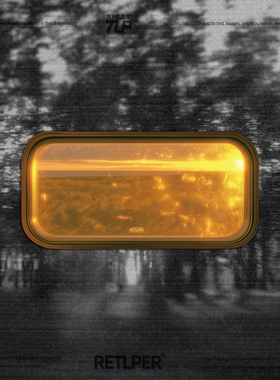 RETLPER反光车贴 原创《路途上的晨光》 非立体 汽摩防水平面贴纸