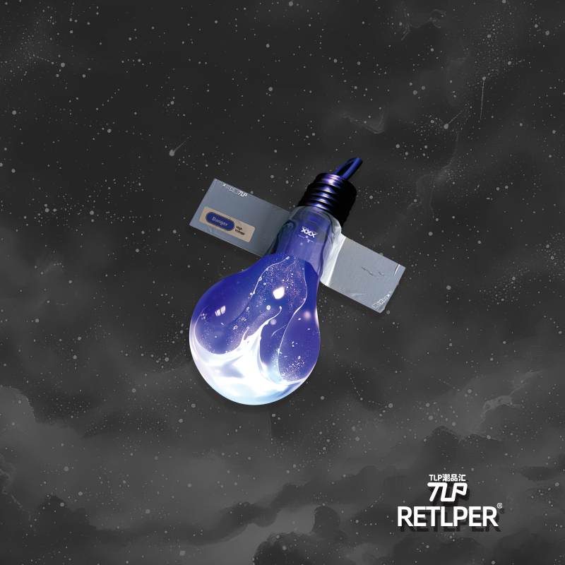RETLPER反光贴纸 原创 装满星空的灯泡 胶带幻想系列防水汽摩贴纸
