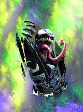 TLP镂空车贴  venom毒液漫威反英雄共生体寄生撕碎平面 防水贴纸