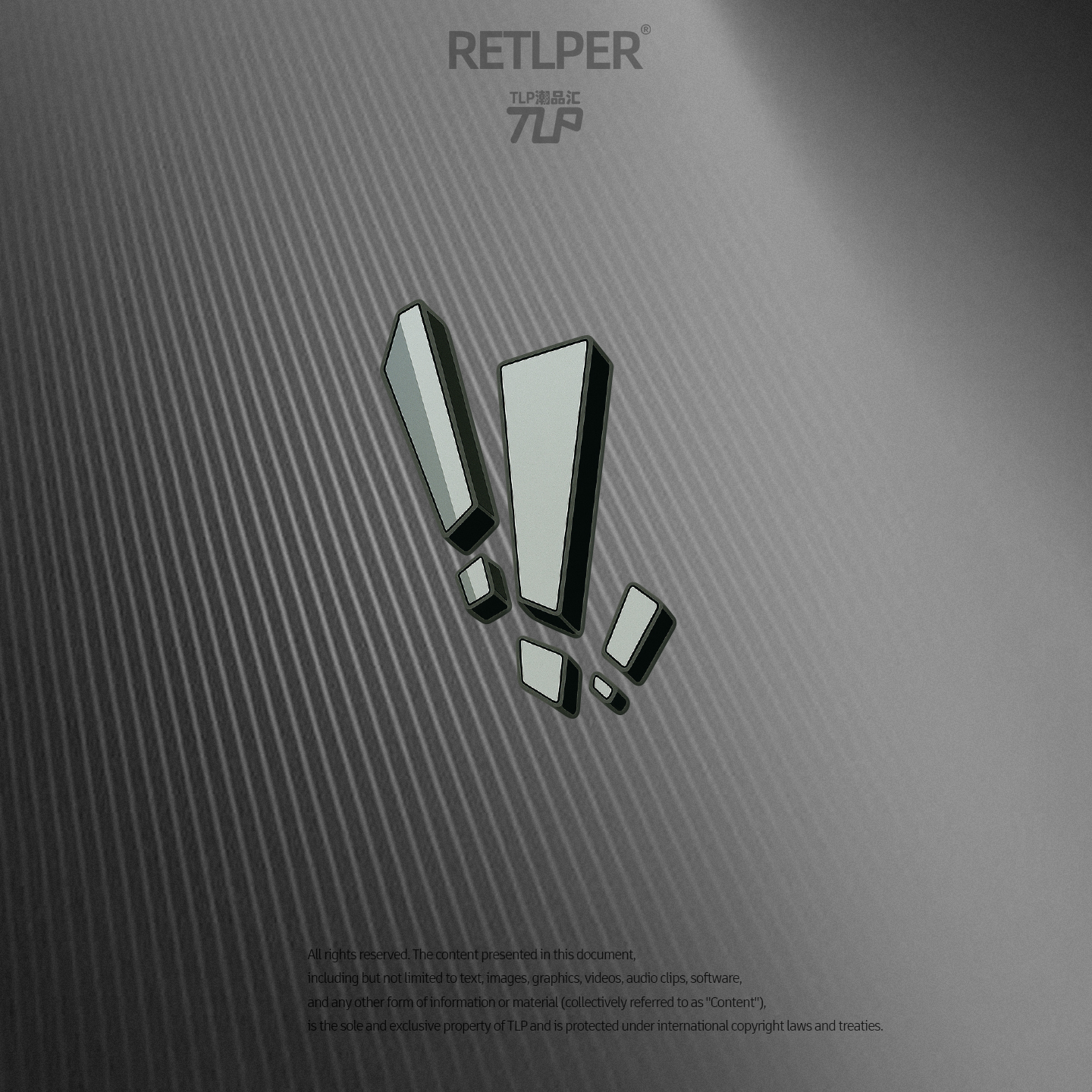 RETLPER镂空车贴 原创 惊叹号 几何结构立体感 汽摩平面防水贴纸