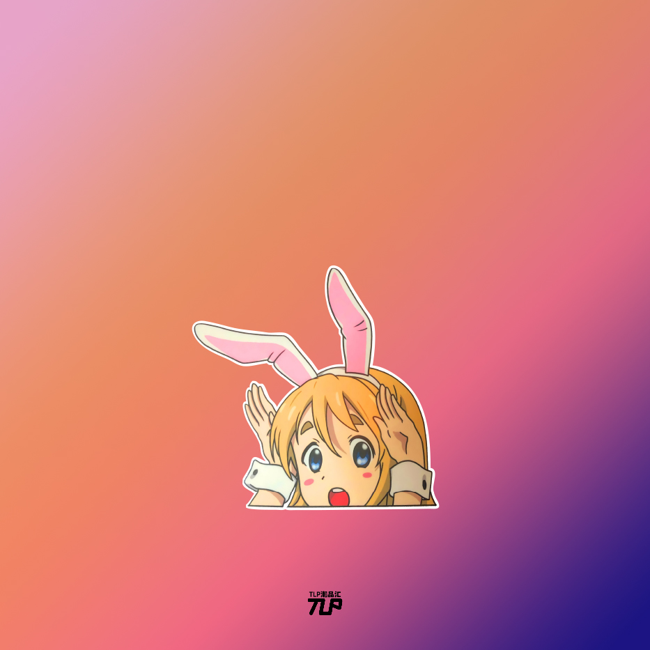 tlp兔耳女郎卡哇伊动漫反光车贴