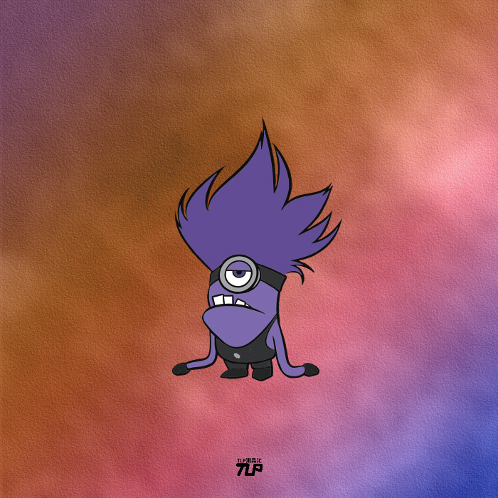 tlp反光车贴 变异紫色独眼小黄人卑鄙的我行李箱贴笔记本防水贴纸