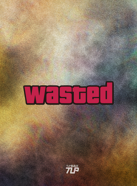 TLP反光车贴 Wasted标志GT Auto经典飞车R星沙盒游戏防水贴纸