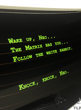 TLP镂空车贴 黑客帝国Matrix唤醒NEO英文代码经典电影防水贴纸