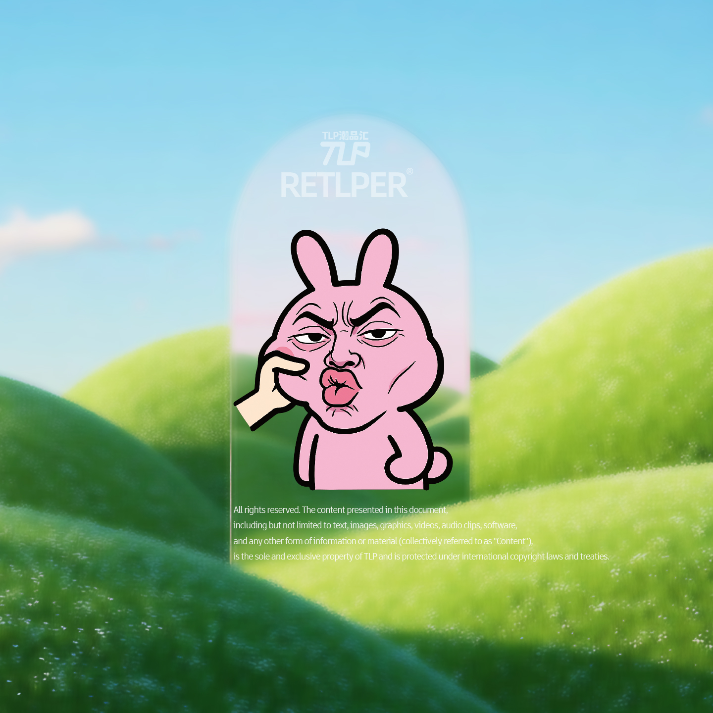 RETLPER反光车贴 原创 西格玛粉兔子 Sigma涂鸦 汽摩平面防水贴纸