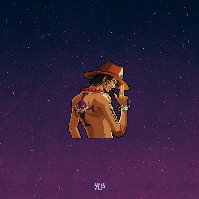 火拳艾斯动漫涂鸦卡通反光车贴