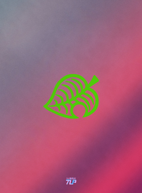 TLP镂空车贴 集合啦动物森友会动森NS浣熊狸克Nook绿叶标志贴纸