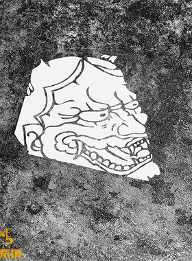 TLP镂空车贴 日式般若罗刹鬼脸厉鬼百鬼夜行恐怖汽车纹身防水贴纸