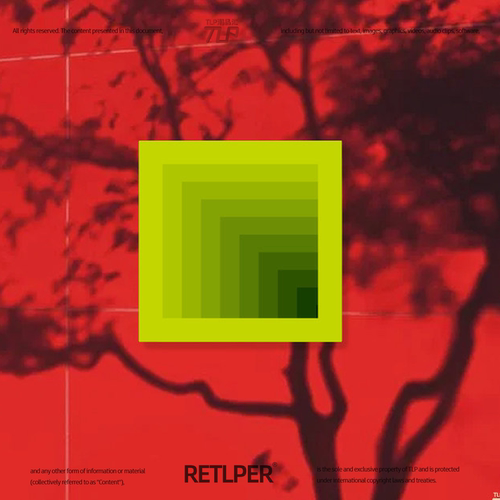 RETLPER反光防水渐变绿色方形贴
