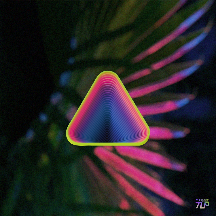 TLP反光贴纸 心情切片系列 霓虹色几何通道 立体感平板 平面贴纸