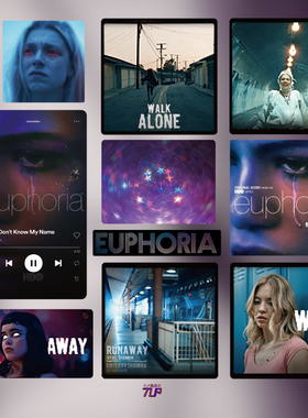 TLP潮品汇笔记本贴纸 亢奋迷醉EUPHORIA Rue&Jules美剧pad贴纸