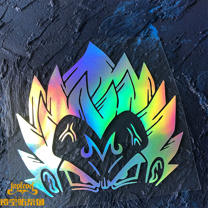 tlp镂空车贴 七龙珠魔人贝吉塔赛亚人vegeta镭射电镀前挡风玻璃贴