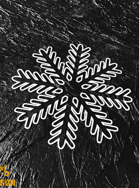 TLP镂空车贴 雪花结晶冰晶浪漫snow flake笔记本汽车装饰防水贴纸