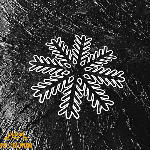 镂空雪花浪漫笔记本防水车贴