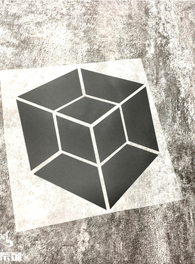 TLP镂空车贴 3D正方体空间几何立体魔方透视后风挡玻璃贴随意贴纸