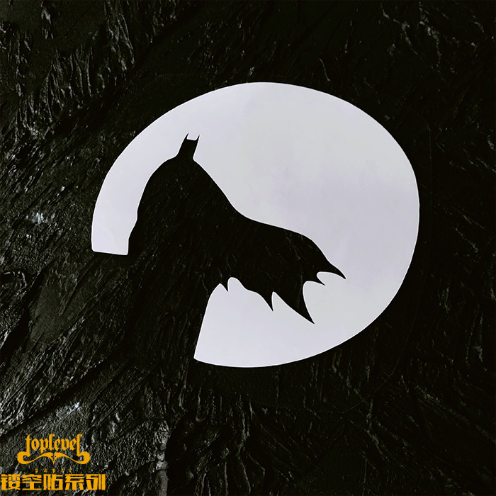 tlp镂空车贴 dc超级英雄蝙蝠侠背影月亮蹲守装饰贴防水贴纸摩托车