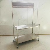 加厚不锈钢超市促销 台展示架摆摊小推车展广告地推便携移动试小吃