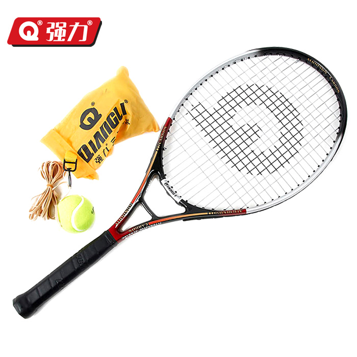官方强力正品8912B单人训练网球拍碳铝一体训练网拍超轻高弹球拍