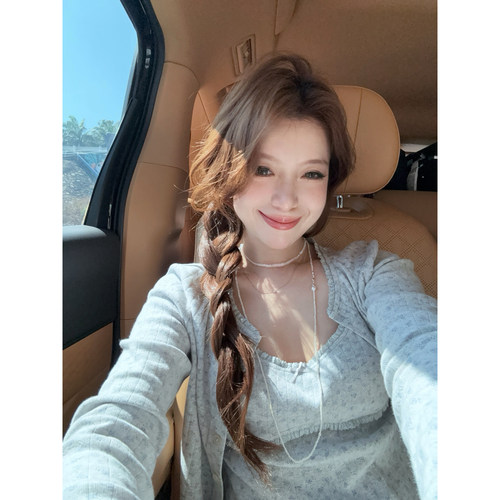 TMH240g法式吊带开衫套装女