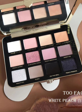 Too Faced 珠光哑光matte蕾丝眼影盘白桃盘 hot butter rum热黄油