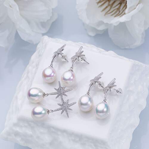 ”六芒星“耳环11-12mm （多样性发一） 2442H00DY