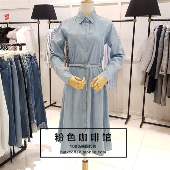 折扣韓國直郵專柜正品OLIVE DES OLIVE18夏女長袖連衣裙YJ8MO310