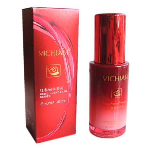 VICHIAM微资泉红参蜗牛修颜粉底液40ml遮暇增白提亮防水化妆品