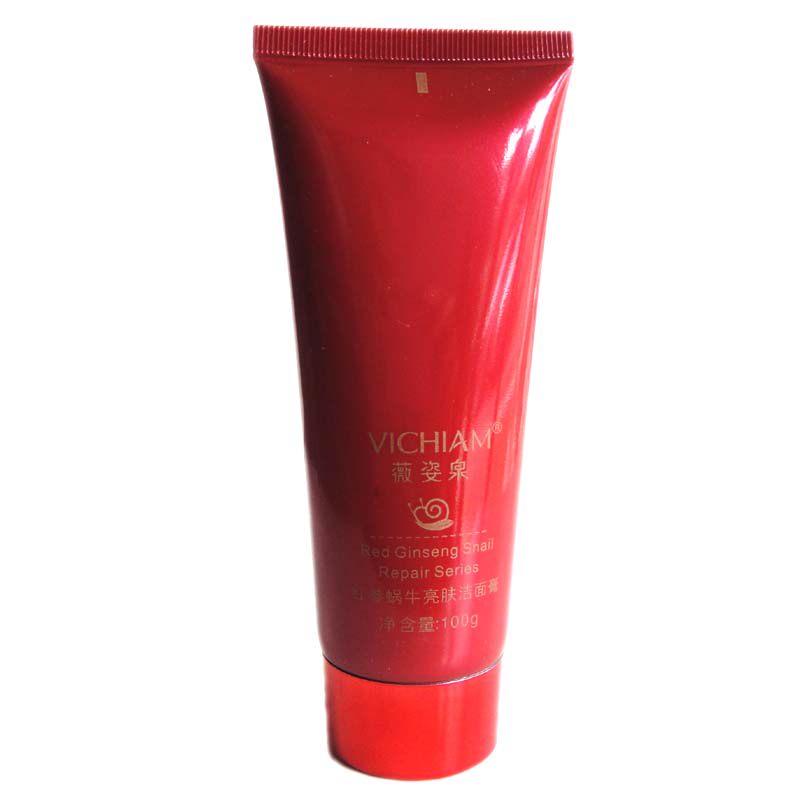 VICHIAM薇姿泉红参蜗牛亮肤洁面膏100g深层清洁不油腻补水化妆品