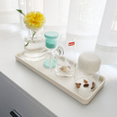 轻奢托盘洗漱用品盘浴室用品置物盘收纳盘子摆件卫生间套件高级感