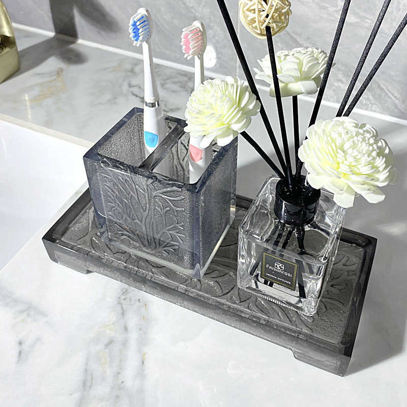酒店卫生间创意电动牙刷架桌面置物架北欧浴室家用沥水牙膏收纳盒