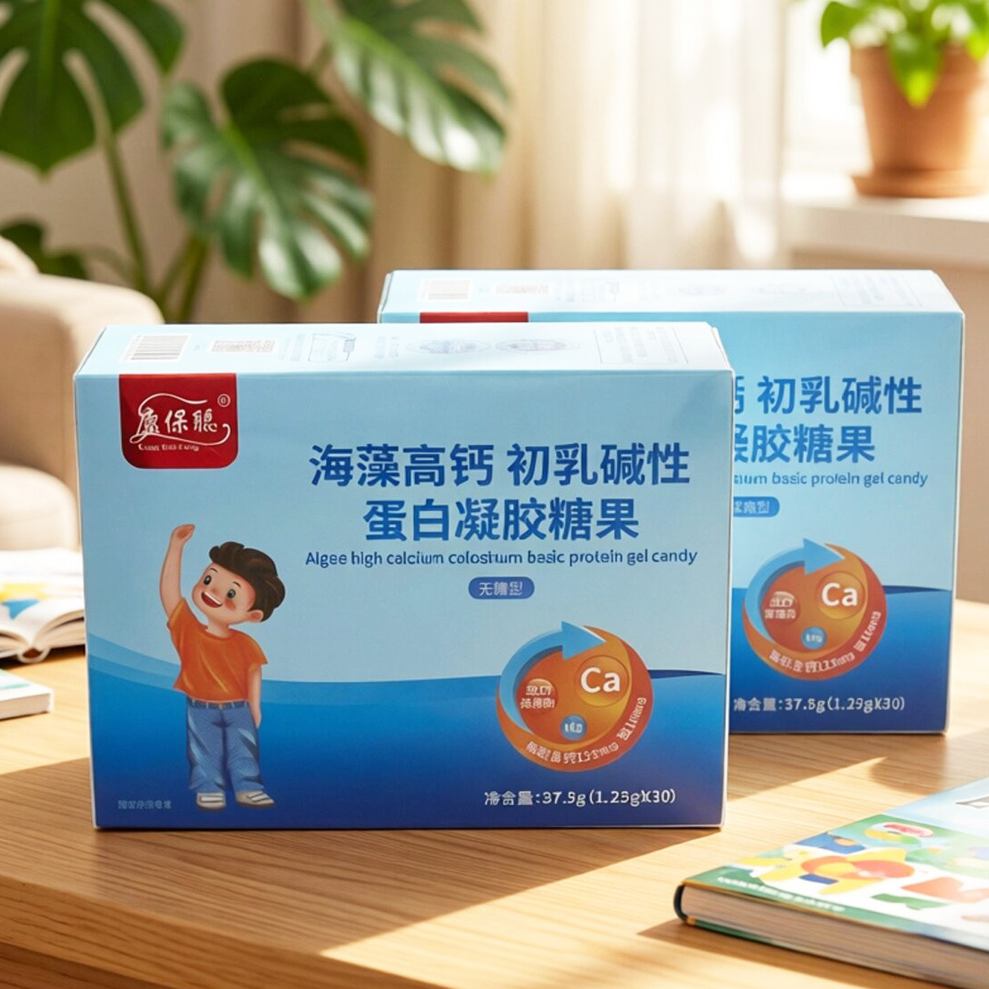 咨询有优惠康保聪海藻高钙初乳碱性蛋白凝胶糖果30粒母婴店发货