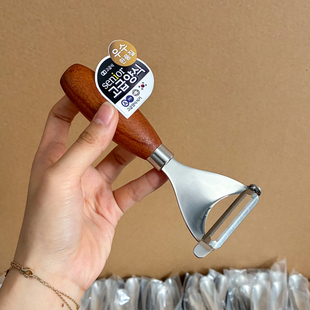 外贸原单316不锈钢刨刀木柄削皮刀削皮器厨房玉米刨粒器土豆去皮