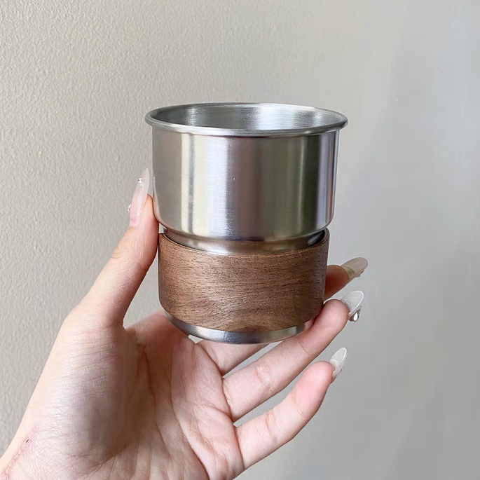 高颜值304不锈钢咖啡杯防烫300毫升户外个性美式拿铁牛奶杯ins风