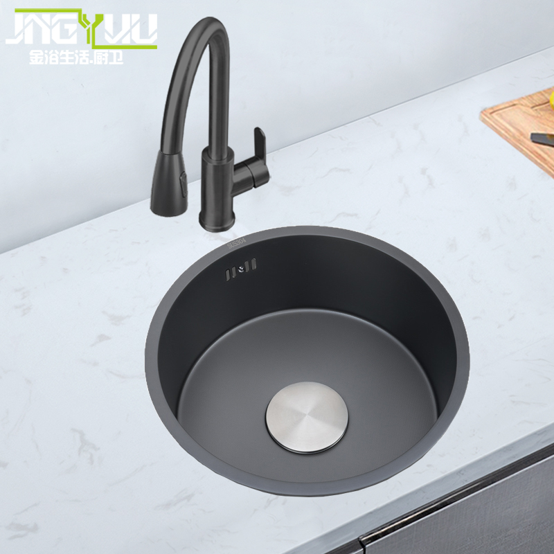 压纹纳米圆盆单槽水槽套餐