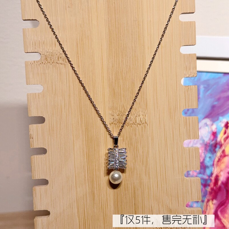DIY配件 S925纯银时尚吊坠项坠空托 珍珠项饰银托饰品配饰女 项链