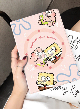 360旋转卡通苹果iPad Air6保护套mini4平板壳pro11带笔槽10第十代9适用苹果air5皮套2迷你3防摔壳10.2寸书本7